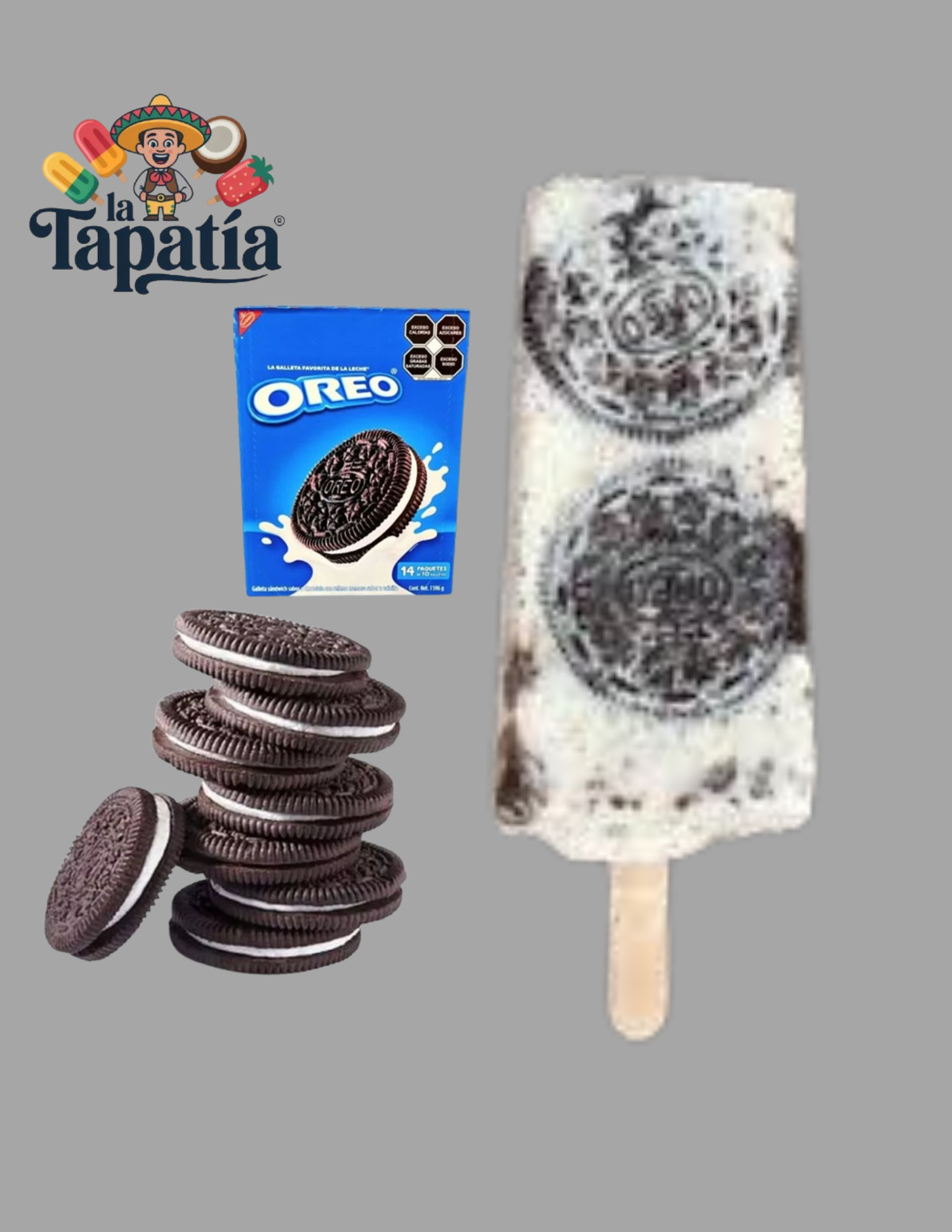 Paleta de galleta oreo