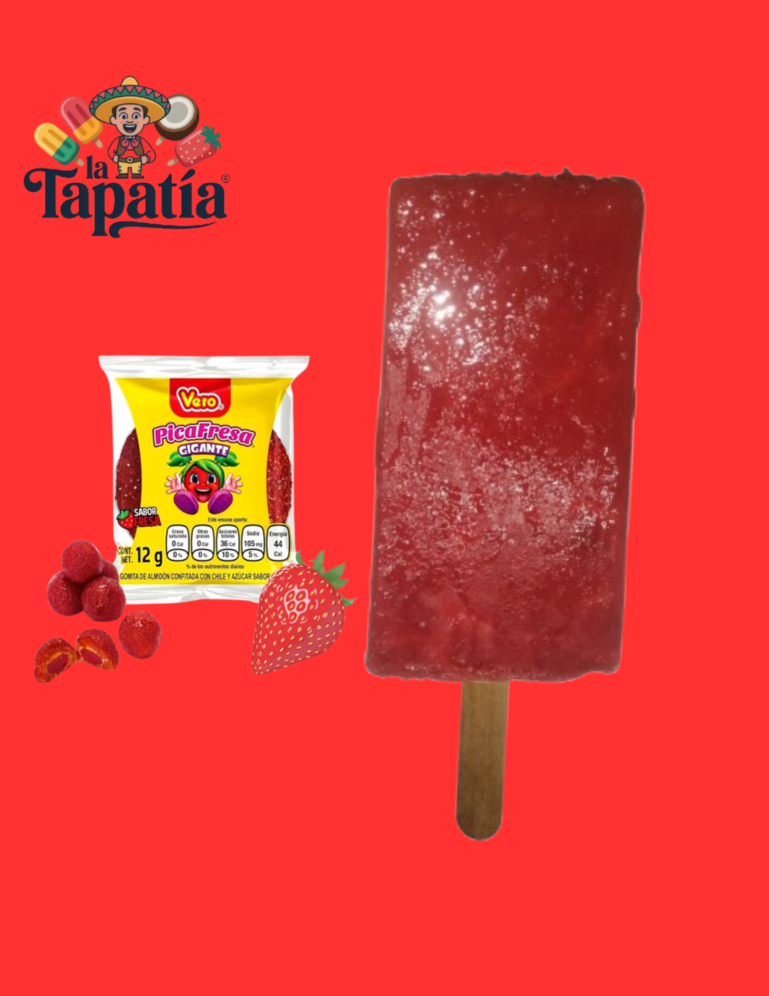 Paleta de Pica Fresa